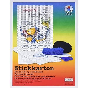 Ursus 2780000 Stickkarton, ca. 23 x 33 cm, 300 g/qm, 10 Blatt, aus weißem Fotokarton, unbedruckt, ideal für die ersten Strickversuche Ursus 2780000 Stickkarton, ca. 23 x 33 cm, 300 g/qm, 10 Blatt, aus weißem Fotokarton, unbedruckt, ideal für die ersten Strickversuche