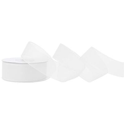 Creativery Organzaband 25mm x 25m Rolle Farbauswahl in 3/6/12/25/38mm transparent, farbecht & waschbar Schleifenband für Hochzeit Geschenkband zum Verpacken Dekorieren Basteln Weiß 029 Creativery Organzaband 25mm x 25m Rolle Farbauswahl in 3/6/12/25/38mm transparent, farbecht & waschbar Schleifenband für Hochzeit Geschenkband zum Verpacken Dekorieren Basteln Weiß 029