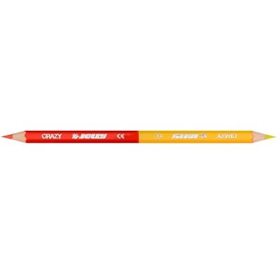 JOLLY Superstick Crazy Einzelstift zinnoberrot hellgelb, Sechskant Buntstifte, 12er Packung, Doppelspitze, bruchsicher, ungiftig, extra dicke Mine JOLLY Superstick Crazy Einzelstift zinnoberrot hellgelb, Sechskant Buntstifte, 12er Packung, Doppelspitze, bruchsicher, ungiftig, extra dicke Mine