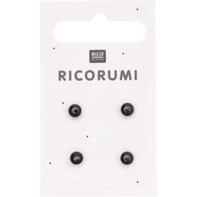 Rico Design Ricorumi Black Button Eyes 5mm Rico Design Ricorumi Black Button Eyes 5mm