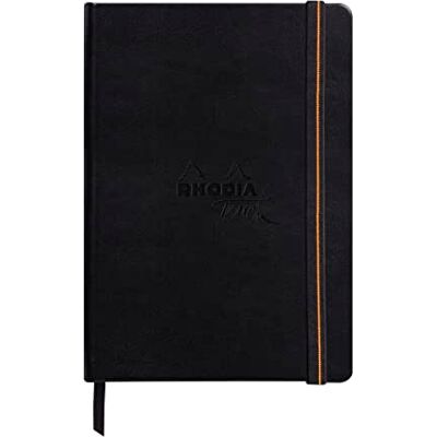 Rhodia 116174C Touch Skizzenbuch Mixed Media Book, DIN A5 Hochformat, 20 Blatt Paint'ON-Papier extraweiß 250g, ideal für Mischtechniken und Kunst, Schwarz, 1 Stück Rhodia 116174C Touch Skizzenbuch Mixed Media Book, DIN A5 Hochformat, 20 Blatt Paint'ON-Papier extraweiß 250g, ideal für Mischtechniken und Kunst, Schwarz, 1 Stück