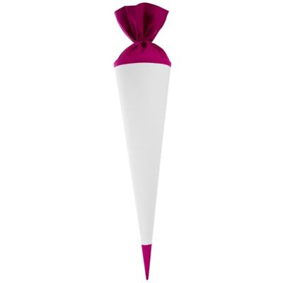 goldbuch 97 846 Bastelschultüte Weiß, 70 cm, Rohling zum Selbstgestalten Zuckertüte aus Karton, Geschenktüte mit Filzspitze und Filzverschluss (ohne Verschlussband) in Pink, Schultüte Ø 19 cm goldbuch 97 846 Bastelschultüte Weiß, 70 cm, Rohling zum Selbstgestalten Zuckertüte aus Karton, Geschenktüte mit Filzspitze und Filzverschluss (ohne Verschlussband) in Pink, Schultüte Ø 19 cm