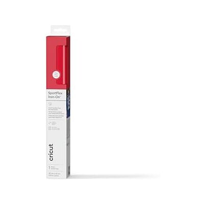 Cricut SportFlex zum Aufbügeln, 30 x 60 cm, Rot Cricut SportFlex zum Aufbügeln, 30 x 60 cm, Rot