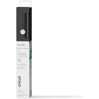 Cricut Glitzer, zum Aufbügeln, 30 x 48 cm, Schwarz Cricut Glitzer, zum Aufbügeln, 30 x 48 cm, Schwarz