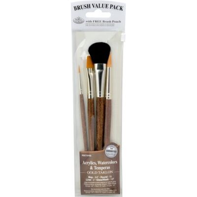 Royal & Langnickel RSET-9165 Gold Taklon 4-teiliges Mop-Pinsel Set gemsicht Royal & Langnickel RSET-9165 Gold Taklon 4-teiliges Mop-Pinsel Set gemsicht