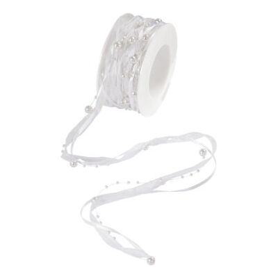 Hobbyfun Trendy-Band Perlen weiss, 10 m Hobbyfun Trendy-Band Perlen weiss, 10 m
