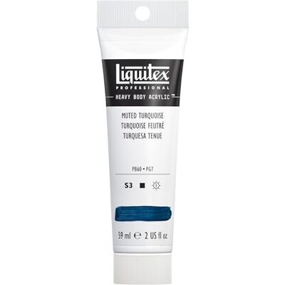 Liquitex 1040503 Professional Heavy Body Acrylfarbe in Künstlerqualität mit ausgezeichneter Lichtechtheit in buttriger Konsistenz, 59ml Tube gedämpftes Türkis Liquitex 1040503 Professional Heavy Body Acrylfarbe in Künstlerqualität mit ausgezeichneter Lichtechtheit in buttriger Konsistenz, 59ml Tube gedämpftes Türkis