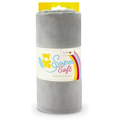 kullaloo Plüsch Stoff SuperSoft SHORTY in vielen Farben 1,5mm Florlänge, EN 71-3 & EN 71-9 Zertifiziert (hellgrau/silber) kullaloo Plüsch Stoff SuperSoft SHORTY in vielen Farben 1,5mm Florlänge, EN 71-3 & EN 71-9 Zertifiziert (hellgrau/silber)