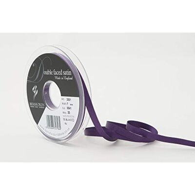 Berisfords Doppelseitiges Poly-Satinband, Brombeere, 7 mm Berisfords Doppelseitiges Poly-Satinband, Brombeere, 7 mm