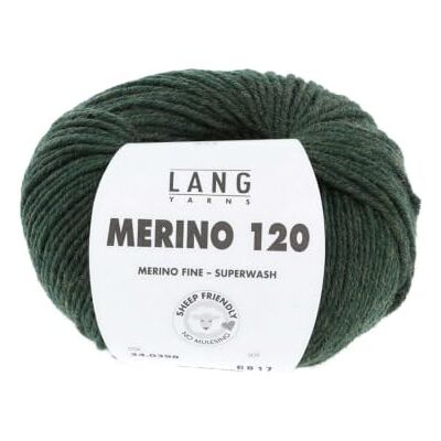 Lang Yarns Merino 120 Superwash 0398 dunkeloliv melange Lang Yarns Merino 120 Superwash 0398 dunkeloliv melange
