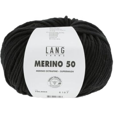 Lang Yarns Merino 50 0004 schwarz Lang Yarns Merino 50 0004 schwarz