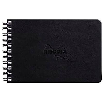 Rhodia 116178C Spiralbuch / Zeichenheft mit Doppelspirale Mixed Media Book, 32 Blatt Paint'ON-Papier extraweiß 250g, nicht mikroperforiert, DIN A6 Querformat, Hardcover, Schwarz 1 Stück Rhodia 116178C Spiralbuch / Zeichenheft mit Doppelspirale Mixed Media Book, 32 Blatt Paint'ON-Papier extraweiß 250g, nicht mikroperforiert, DIN A6 Querformat, Hardcover, Schwarz 1 Stück
