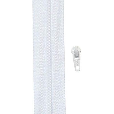 YKK Gp 1,40 €/ m, 5 Meter Reißverschluss weiß Spirale 3 mm + 10 Schieber YKK Gp 1,40 €/ m, 5 Meter Reißverschluss weiß Spirale 3 mm + 10 Schieber