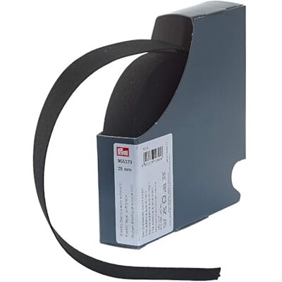 Prym 955370 Elastic-Band weich 25 mm schwarz, 57 Prozent PES 43 Prozent ED Prym 955370 Elastic-Band weich 25 mm schwarz, 57 Prozent PES 43 Prozent ED