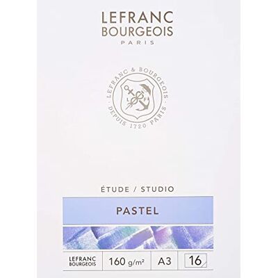 Lefranc Bourgeois 301338 Studio Pastellmalblock 16 Blatt A3, geleimt, 160 g/m², sehr fein geraute Oberfäche zum Zeichnen mit Pastellfarben und Trockenmaltechniken Lefranc Bourgeois 301338 Studio Pastellmalblock 16 Blatt A3, geleimt, 160 g/m², sehr fein geraute Oberfäche zum Zeichnen mit Pastellfarben und Trockenmaltechniken
