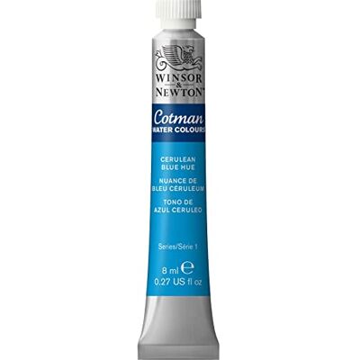 Winsor & Newton 8840088 Cotman Aquarellfarbe Studio Wasserfarben, lebendige hochwertige Farben mit sehr guten Verarbeitungseigenschaften 8ml Tube Cölinblau Farbton Winsor & Newton 8840088 Cotman Aquarellfarbe Studio Wasserfarben, lebendige hochwertige Farben mit sehr guten Verarbeitungseigenschaften 8ml Tube Cölinblau Farbton