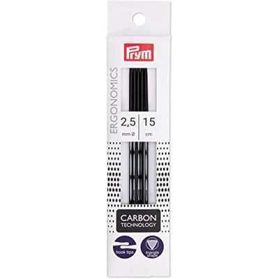Prym 194181 Strumpfstricknadeln Ergonomics Carbon 15 cm 2,50 mm Prym 194181 Strumpfstricknadeln Ergonomics Carbon 15 cm 2,50 mm