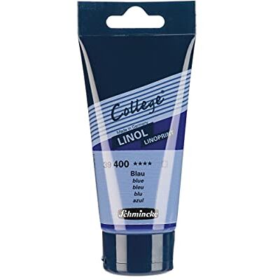 Schmincke College Linol, Künstler-Linoldruck-Farben, Blau in 75 ml-Tube, 39400013, geruchsarme Linoldruckfarbe auf Wasserbasis, lichtecht, gleichmäßiger Druck Schmincke College Linol, Künstler-Linoldruck-Farben, Blau in 75 ml-Tube, 39400013, geruchsarme Linoldruckfarbe auf Wasserbasis, lichtecht, gleichmäßiger Druck