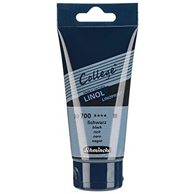 Schmincke College Linol, Künstler-Linoldruck-Farben, Schwarz in 75 ml-Tube, 39700013, geruchsarme Linoldruckfarbe auf Wasserbasis, lichtecht, gleichmäßiger Druck Schmincke College Linol, Künstler-Linoldruck-Farben, Schwarz in 75 ml-Tube, 39700013, geruchsarme Linoldruckfarbe auf Wasserbasis, lichtecht, gleichmäßiger Druck