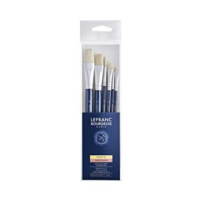 Lefranc Bourgeois 810107 Schweineborstenpinsel in feiner Qualität für Ölfarbe oder Acrylfarbe 6 Pinsel Set Lefranc Bourgeois 810107 Schweineborstenpinsel in feiner Qualität für Ölfarbe oder Acrylfarbe 6 Pinsel Set