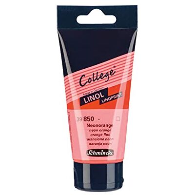 Schmincke College Linol, Künstler-Linoldruck-Farben, Neonorange in 75 ml-Tube, 39850013, geruchsarme Linoldruckfarbe auf Wasserbasis, lichtecht, gleichmäßiger Druck Schmincke College Linol, Künstler-Linoldruck-Farben, Neonorange in 75 ml-Tube, 39850013, geruchsarme Linoldruckfarbe auf Wasserbasis, lichtecht, gleichmäßiger Druck
