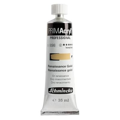 Schmincke PRIMAcryl Professional Renaissance Gold 35 ml Tube, 13 898 009 Schmincke PRIMAcryl Professional Renaissance Gold 35 ml Tube, 13 898 009