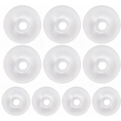 Generic 10 Stück Kunststoff-Stickgarnspulen Fadenwickler 4,5 cm (10 Stück weiß) 10 Stück Fadenspulen für Kreuzstich-Stickgarn, Anti-Abroll-Scheiben, 4,4 cm Grundfläche, einfacher Fadenwechsel Generic 10 Stück Kunststoff-Stickgarnspulen Fadenwickler 4,5 cm (10 Stück weiß) 10 Stück Fadenspulen für Kreuzstich-Stickgarn, Anti-Abroll-Scheiben, 4,4 cm Grundfläche, einfacher Fadenwechsel