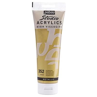 PEBEO Pébéo Acrylic Fine Studio Acrylics Acrylfarbe für Künstler Farbe für Profis und Anfänger Leuchtende und pigmentierte Farbe Gold 250 ml PEBEO Pébéo Acrylic Fine Studio Acrylics Acrylfarbe für Künstler Farbe für Profis und Anfänger Leuchtende und pigmentierte Farbe Gold 250 ml