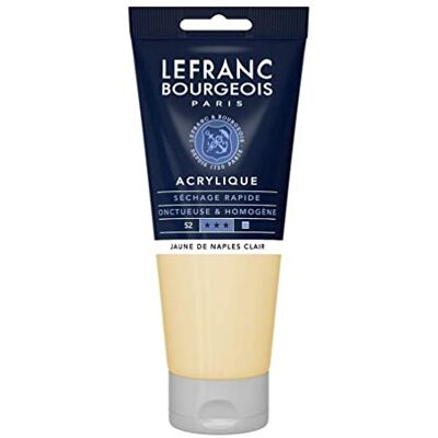 Lefranc Bourgeois 300398 Fine Acrylfarbe Neapelgelb Hell, 200ml Tube, cremige Acrylfarbe auf Wasserbasis, schnell trocknend, lichtecht, wasserfest Lefranc Bourgeois 300398 Fine Acrylfarbe Neapelgelb Hell, 200ml Tube, cremige Acrylfarbe auf Wasserbasis, schnell trocknend, lichtecht, wasserfest