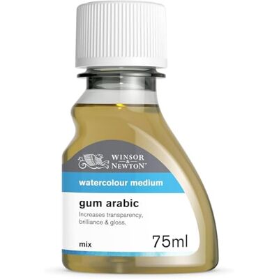 Winsor & Newton 2621763 Aquarell Gummi Arabikum für Aquarellfarben, verlangsamt die Trocknungszeit, erhöht den Glanz und die Transparenz der Farbe, 75ml Flasche Winsor & Newton 2621763 Aquarell Gummi Arabikum für Aquarellfarben, verlangsamt die Trocknungszeit, erhöht den Glanz und die Transparenz der Farbe, 75ml Flasche