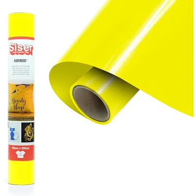 SISER ® EasyWeed® Lemon Yellow, 30cm x 1m, thermo-transferierbare Flexfolie zur Personalisierung von Stoffen, kreative Hobbys, zertifiziert nach VeganOk und Öko-Tex Standard 100 Klasse I SISER ® EasyWeed® Lemon Yellow, 30cm x 1m, thermo-transferierbare Flexfolie zur Personalisierung von Stoffen, kreative Hobbys, zertifiziert nach VeganOk und Öko-Tex Standard 100 Klasse I