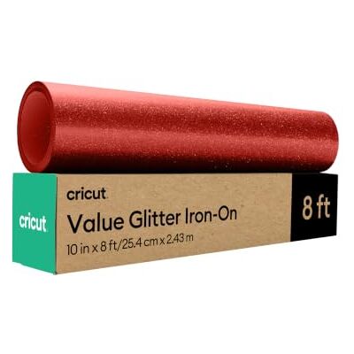 Cricut Plotterfolie Textil Glitzer Rot 25,4 cm x 2,4 m Flexfolie Plotter Textil Bügelfolie für Textilien Für alle Iron On Folie Smart-Schneidemaschinen und Textilfolie Plotter Cricut Plotterfolie Textil Glitzer Rot 25,4 cm x 2,4 m Flexfolie Plotter Textil Bügelfolie für Textilien Für alle Iron On Folie Smart-Schneidemaschinen und Textilfolie Plotter