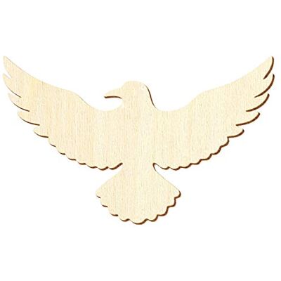 Bütic GmbH Fliegender Holz Rabe Deko Basteln 5-50cm, Größe:15cm, Pack mit:10 Stück Bütic GmbH Fliegender Holz Rabe Deko Basteln 5-50cm, Größe:15cm, Pack mit:10 Stück