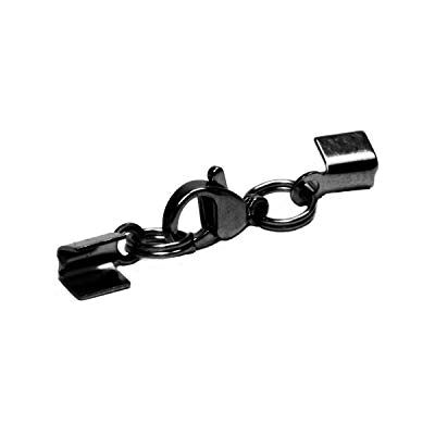 Auroris Karabiner-Klemmverschluss aus Edelstahl für ca. 2 bis 3 mm Bänder Stückzahl/Farbe wählbar Variante: 10 Stück/schwarz Auroris Karabiner-Klemmverschluss aus Edelstahl für ca. 2 bis 3 mm Bänder Stückzahl/Farbe wählbar Variante: 10 Stück/schwarz
