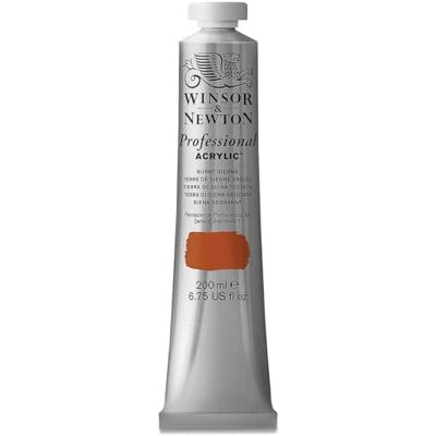 Winsor & Newton 2337074 Professional Acrylfarbe in Künstlerqualität, hohe Farbbrillanz & Deckkraft, Archivqualität, 200ml Tube Siena Gebrannt Winsor & Newton 2337074 Professional Acrylfarbe in Künstlerqualität, hohe Farbbrillanz & Deckkraft, Archivqualität, 200ml Tube Siena Gebrannt