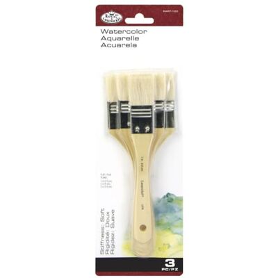 Royal & Langnickel Royal and Langnickel RART-100 Pinsel-Set aus Ziegenhaar, 3 Stück Blau Royal & Langnickel Royal and Langnickel RART-100 Pinsel-Set aus Ziegenhaar, 3 Stück Blau