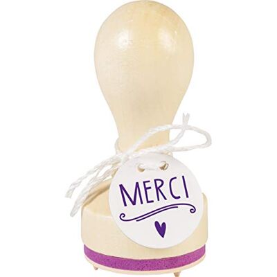 Heyda Stempel rund Merci Holz Heyda Stempel rund Merci Holz