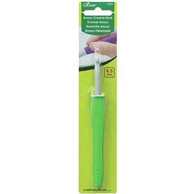 Clover 1048/I Grüne Häkelnadel Amour, Größe I, 5,5 mm, plastik, us-k-10 1/2-(6.5-mm) Clover 1048/I Grüne Häkelnadel Amour, Größe I, 5,5 mm, plastik, us-k-10 1/2-(6.5-mm)