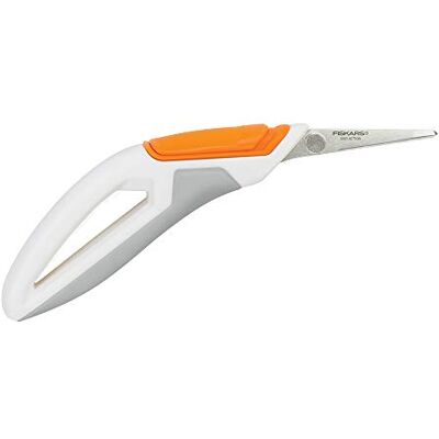Fiskars Crafts Total Control Easy Action Präzisionsschere (7, weiß/grau Fiskars Crafts Total Control Easy Action Präzisionsschere (7, weiß/grau