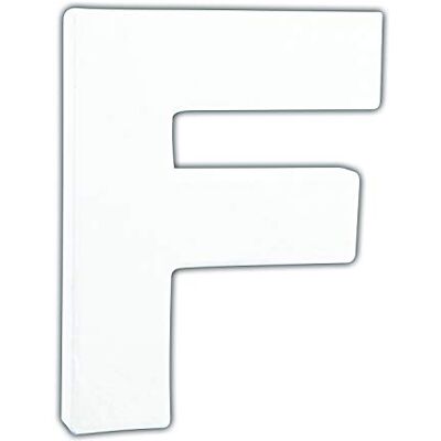 décopatch AC735Cpack 5x Buchstabe F aus Pappmaché 15x10,5x12cm Weiß décopatch AC735Cpack 5x Buchstabe F aus Pappmaché 15x10,5x12cm Weiß