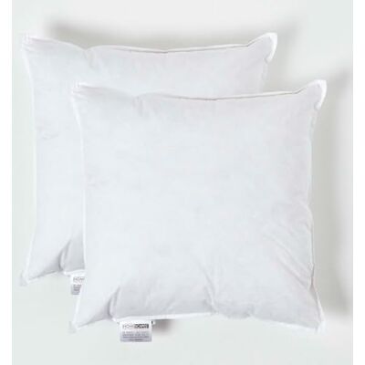 Homescapes 2er Pack Luxus-Kisseneinlage mit Entenfedern 40x40cm Homescapes 2er Pack Luxus-Kisseneinlage mit Entenfedern 40x40cm