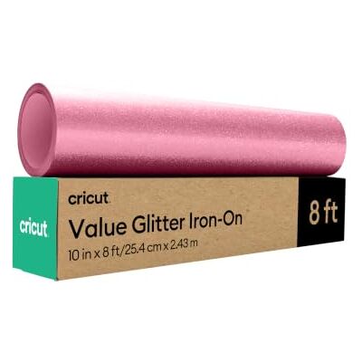 Cricut Plotterfolie Textil Glitzer Rosa 25,4 cm x 2,4 m Flexfolie Plotter Textil Bügelfolie für Textilien Für alle Iron On Folie Smart-Schneidemaschinen und Textilfolie Plotter Cricut Plotterfolie Textil Glitzer Rosa 25,4 cm x 2,4 m Flexfolie Plotter Textil Bügelfolie für Textilien Für alle Iron On Folie Smart-Schneidemaschinen und Textilfolie Plotter