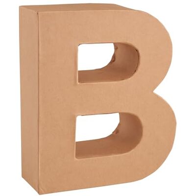 Glorex 6 2029 102 Papp Buchstabe B, Buchstabe aus brauner Pappe, ca. 17,5 X 5,5 cm groß, zum bemalen und bekleben, für Serviettentechnik und Décopatch, ideal als Dekoration Glorex 6 2029 102 Papp Buchstabe B, Buchstabe aus brauner Pappe, ca. 17,5 X 5,5 cm groß, zum bemalen und bekleben, für Serviettentechnik und Décopatch, ideal als Dekoration