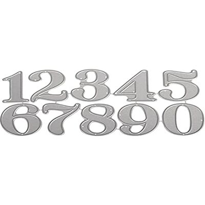 Rayher Hobby 59235000 Stanzschablonen-Set, Big Numbers, 10 Stük, 1,5-2,8 cm, Grau Rayher Hobby 59235000 Stanzschablonen-Set, Big Numbers, 10 Stük, 1,5-2,8 cm, Grau