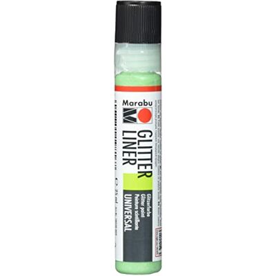Marabu 18030009561 Glitter Liner kiwi, Glitzer Effektfarbe auf Wasserbasis für bezaubernde Glitzereffekte auf Stoff, Holz, Metall speichelecht, einfache Fixierung Marabu 18030009561 Glitter Liner kiwi, Glitzer Effektfarbe auf Wasserbasis für bezaubernde Glitzereffekte auf Stoff, Holz, Metall speichelecht, einfache Fixierung