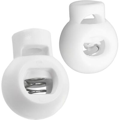 AERZETIX 12 Stück runde Kordelstopper 15 mm und 18 mm mit 1 Loch und Feder Schnürsenkelschloss für kreative Hobbys Farbe weiß Schnurstopper aus Kunststoff für Kleidung AERZETIX 12 Stück runde Kordelstopper 15 mm und 18 mm mit 1 Loch und Feder Schnürsenkelschloss für kreative Hobbys Farbe weiß Schnurstopper aus Kunststoff für Kleidung