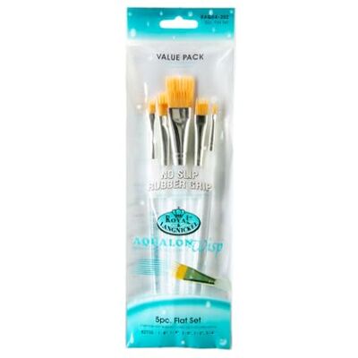 Royal & Langnickel RAQUA-202 Aqualon Wisp 5-teiliges Flach-Pinsel Set Royal & Langnickel RAQUA-202 Aqualon Wisp 5-teiliges Flach-Pinsel Set