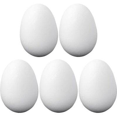 Ideen mit Herz Styropor-Eier 5er Pack 10 cm hoch, Ø ca. 7 cm Rohlinge zum Basteln Ideen mit Herz Styropor-Eier 5er Pack 10 cm hoch, Ø ca. 7 cm Rohlinge zum Basteln