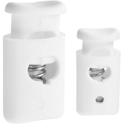 AERZETIX 12 Stück 1-Loch-Schnürsenkelhalter mit Feder 14 mm und 10 mm Farbe weiß Öffnungen 5 mm und 8 mm aus Kunststoff AERZETIX 12 Stück 1-Loch-Schnürsenkelhalter mit Feder 14 mm und 10 mm Farbe weiß Öffnungen 5 mm und 8 mm aus Kunststoff