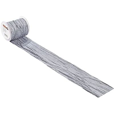 Hobbyfun Fripe Dekoband, silber, 10 cm x 15 m Hobbyfun Fripe Dekoband, silber, 10 cm x 15 m
